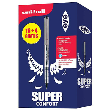 UNI-BALL Stylo roller eye fine UB-157, VALUE PACK, noir