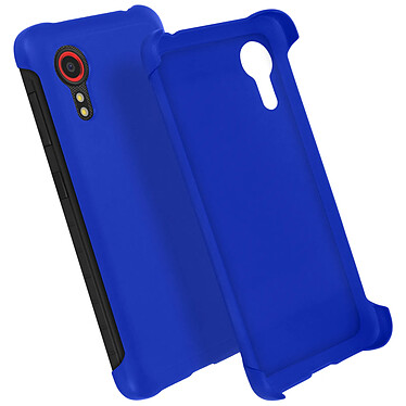 Avizar Coque Galaxy Xcover 5 Bumper Polycarbonate rigide Toucher gomme Anti-traces bleu pas cher