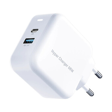 Evetane Chargeur rapide double port (USB-C + USB-A) 68W