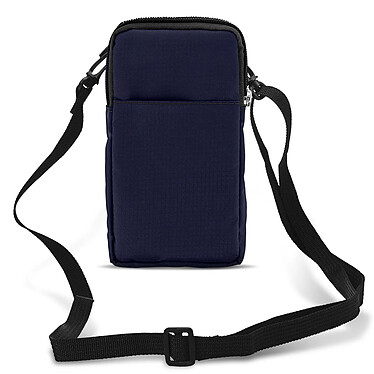 Avizar Etui Ceinture Smartphone Passant Ceinture Mousqueton Lanière 2 Poches bleu nuit