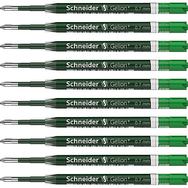 SCHNEIDER Recharge à encre gel Gelion+ 0,7mm verte x 10