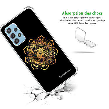 Avis LaCoqueFrançaise Coque Samsung Galaxy A52 Silicone antichocs Solides coins renforcés  transparente Motif Mandala Or