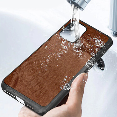 Acheter Avizar Coque iPhone 12 Mini Hybride Finition Tissu Anti-traces Lavable marron