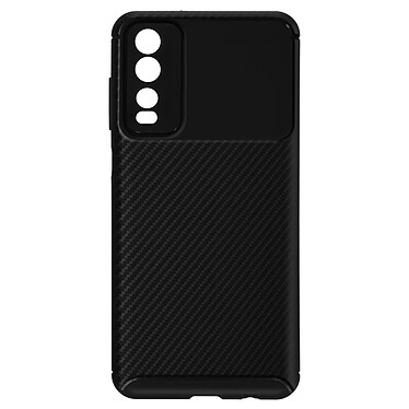 Avizar Coque Vivo Y20s Silicone Souple Effet Carbone Aspect Brillant Noir