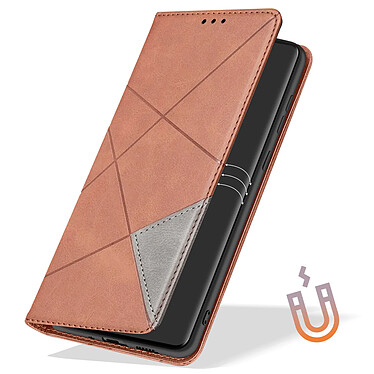 Avizar Étui pour Honor Magic 6 Lite 5G Portefeuille Support Motif prisme Rose Champagne pas cher