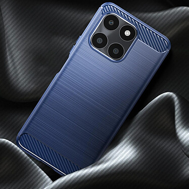 Avis Avizar Coque pour Honor X6a Effet Carbone Silicone Flexible Antichoc  Bleu Nuit