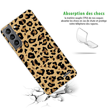 Avis Evetane Coque Samsung Galaxy S21 5G 360 intégrale transparente Motif Léopard Beige Tendance