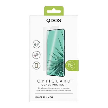 Avis QDOS Verre Trempé pour Honor 70 Lite OptiGuard Anti-rayures Transparent