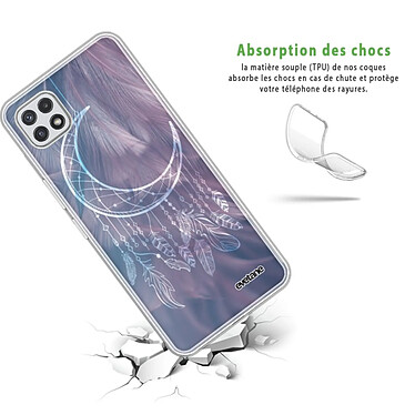 Avis Evetane Coque Samsung Galaxy A22 5G 360 intégrale transparente Motif Lune Attrape Rêve Tendance