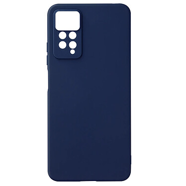 Avizar Coque pour Xiaomi Redmi Note 11 Pro 5G silicone flexible finition soft-touch Anti-traces  Bleu Nuit