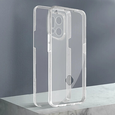 Avizar Coque pour Oppo Find X5 Intégrale Arrière Rigide Transparent et Avant Souple  transparent pas cher