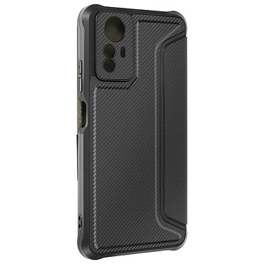 Avizar Étui pour Xiaomi Redmi Note 12S Clapet Porte-carte Coins Renforces Noir