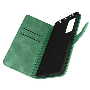 Forcell Housse pour Xiaomi Redmi Note 10 Pro Effet Daim Clapet Portefeuille Support Vidéo  Vert