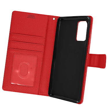 Avizar Housse pour Realme GT Neo 2 et GT 2 Aspect Grainé Clapet Portefeuille Support Vidéo  Rouge