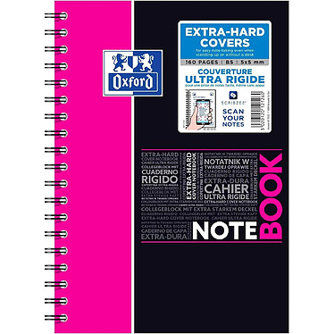 OXFORD NoteBook Spirales B5 (17 x 25cm) 160 P Petits Carreaux Couv Polypro Aléatoire