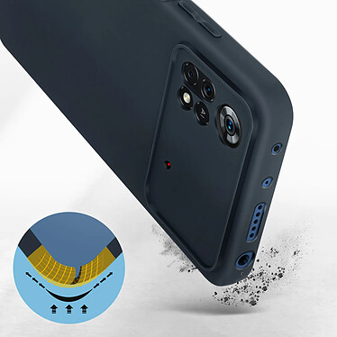 Avis Avizar Coque pour Xiaomi Poco X4 Pro 5G Silicone Semi-rigide Finition Soft-touch Fine  bleu nuit