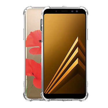 Avis Evetane Coque Samsung Galaxy A8 2018 anti-choc souple angles renforcés transparente Motif Coquelicot