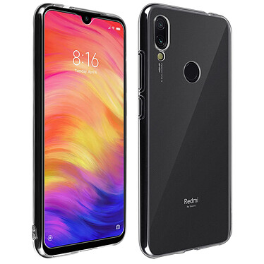 Avizar Coque Xiaomi Redmi Note 7 Silicone Souple et Film Verre Trempé 9H