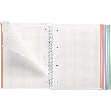 Acheter MIQUELRIUS Cahier Spirales Couverture PP A4 210 x 297 mm 4 perforations 120 feuilles 90 g Lavande