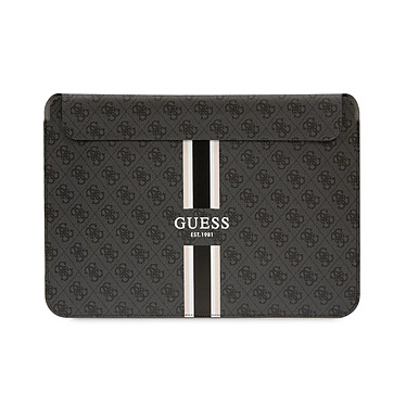 Guess Housse Magnétique pour Ordinateur 13 / 14 pouces Imprimé 4G Modèle Stripe Noir