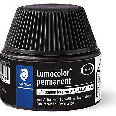 STAEDTLER Flacon Recharge Lumocolor 15ml Marqueur Permanent Noir