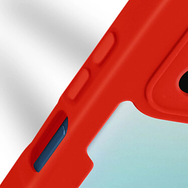 Avizar Coque Xiaomi Note 10 et 10S Dos Plexiglas Avant Polymère Contour rouge pas cher