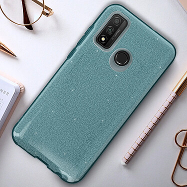 Avis Avizar Coque Huawei P smart 2020 Paillette Amovible Silicone Semi-rigide Bleu