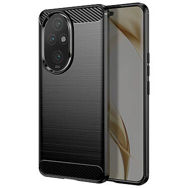 Avizar Coque pour Honor 200 Pro Souple Effet Carbone et Brossé Noir