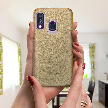 Avis Avizar Coque Dorée Design Pailleté pour Samsung Galaxy A40