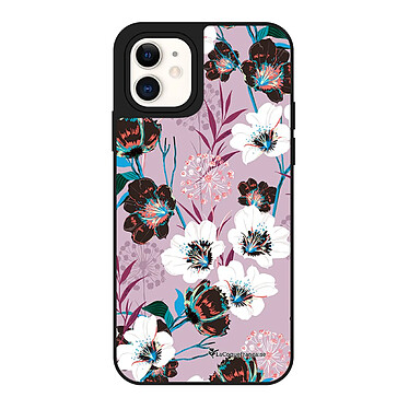 LaCoqueFrançaise Coque iPhone 12 Mini miroir Fleurs parme Design