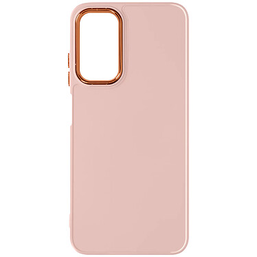 Avizar Coque pour Samsung Galaxy A05s Rigide Contour Caméra Métallisé Rose Poudré