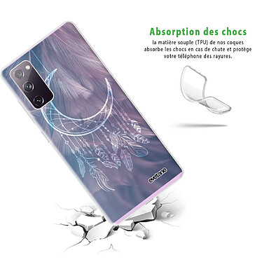 Avis Evetane Coque Samsung Galaxy S20 FE 360 intégrale transparente Motif Lune Attrape Rêve Tendance