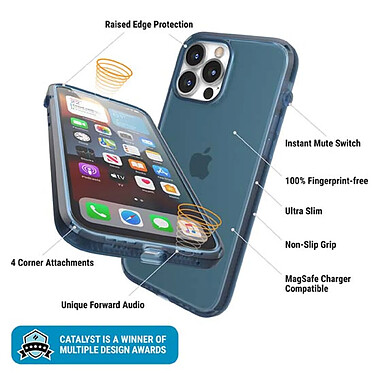 Avis Catalyst Influence pour iPhone 13 Pro Max Bleu