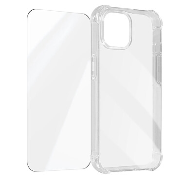 Avizar Coque pour iPhone 15 Plus Coins Renforcés Antichoc + Verre Trempé 9H Transparent