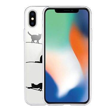 Acheter Evetane Coque iPhone Xs Max 360 intégrale transparente Motif Chat Lignes Tendance