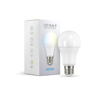 Aeotec - Ampoule connectée LED Blanche (E27) - LED Bulb 6 Multi-White - Aeotec