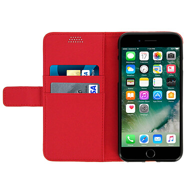 Acheter Avizar Etui Etui à Clapet Portefeuille pour iPhone SE 2022 / 2020 et 8 / 7 - Rouge