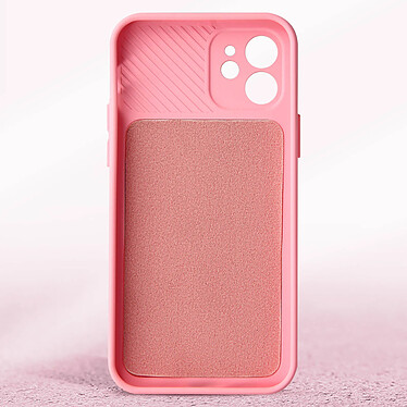 Acheter Avizar Coque pour iPhone 12 Silicone Souple Cache Caméra Coulissant  rose clair