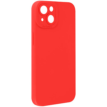 Avizar Coque pour iPhone 14 Silicone Mat Protection Caméra Rouge