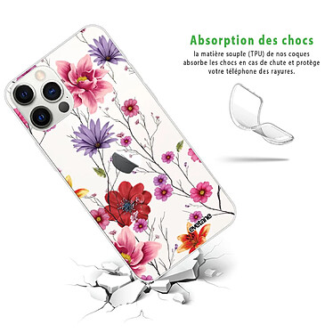 Avis Evetane Coque iPhone 12 Pro Max 360 intégrale transparente Motif Fleurs Multicolores Tendance