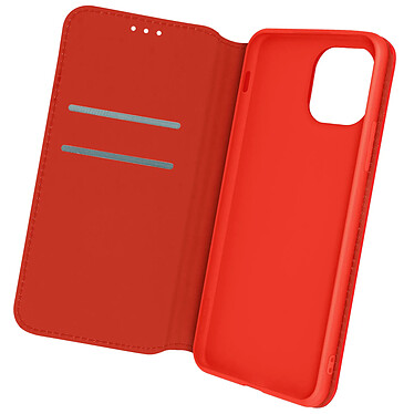 Avizar Housse Folio iPhone 12 et 12 Pro Portefeuille Fonction Support Vidéo rouge