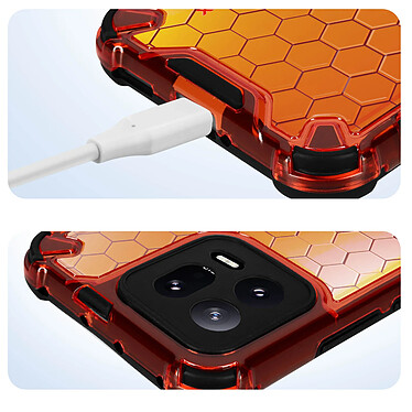 Acheter Avizar Coque pour Xiaomi 13 Antichoc Angles Renforcés Hybride Nid d'Abeille  rouge