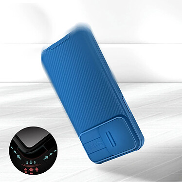 Nillkin Coque pour iPhone 13 Pro Hybride Cache Caméra CamShield Pro  Bleu pas cher