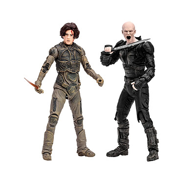 Dune, deuxième partie - Pack 2 figurines Paul Atreides & Feyd-Rautha Harkonnen 18 cm