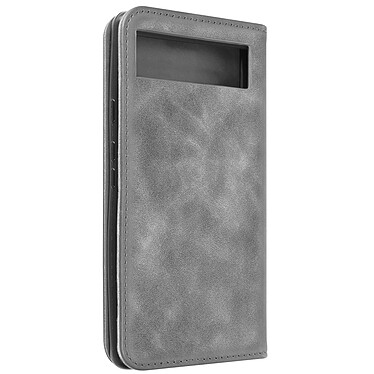 Avizar Étui Portefeuille pour Google Pixel 7a Porte-cartes Soft-touch Clapet aimanté  Gris