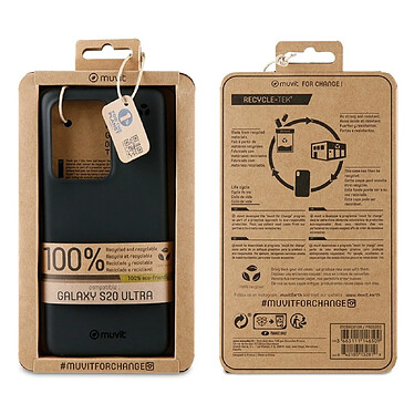 Acheter Muvit Coque pour Samsung Galaxy S20 Ultra 5G RECYCLETEK Noir