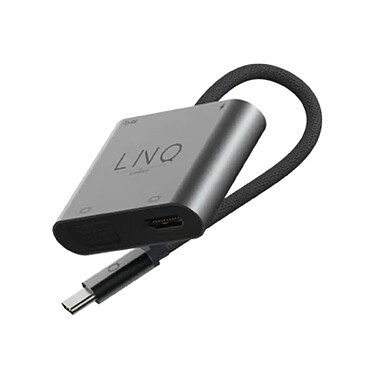 Linq Multiports USB-C 4-en-1 Gris