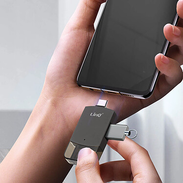 Avis LinQ Adaptateur OTG 2en1 USB-C et Lightning vers USB 3.0 et USB 2.0 Femelles  Transfert de Données