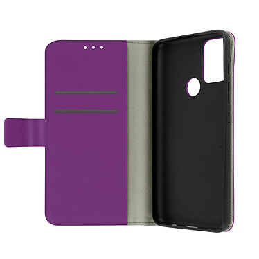 Avizar Housse Motorola Moto G50 Aspect Grainé Folio Stand Vidéo Violet