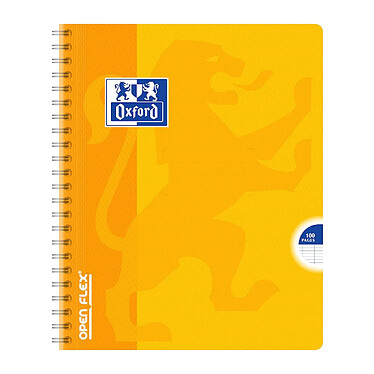 OXFORD Cahier OPENFLEX spirale 17 x 22 cm 100p grands carreaux 90g Coloris Aléatoire pas cher